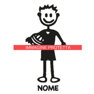 Papà 2 Adesivi Famiglia - Papa