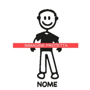 Papà 5 Adesivi Famiglia - Papa