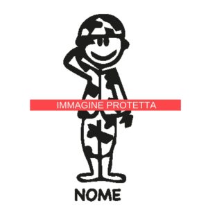 Papà 6 Adesivi Famiglia - Papa