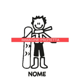 Ragazzo E Ragazza 2 Adesivi Famiglia - Ragazzo Ragazza