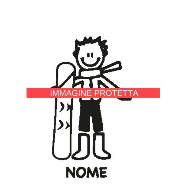 Ragazzo E Ragazza 2 Adesivi Famiglia - Ragazzo Ragazza