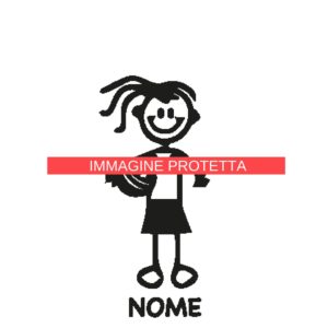 Ragazzo E Ragazza 20 Adesivi Famiglia - Ragazzo Ragazza