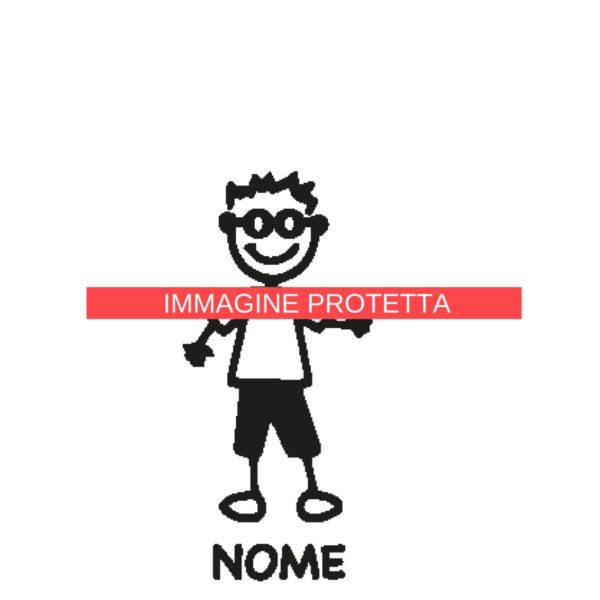 Ragazzo E Ragazza 3 Adesivi Famiglia - Ragazzo Ragazza