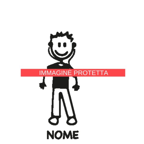 Ragazzo E Ragazza 4 Adesivi Famiglia - Ragazzo Ragazza