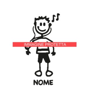 Ragazzo E Ragazza 6 Adesivi Famiglia - Ragazzo Ragazza