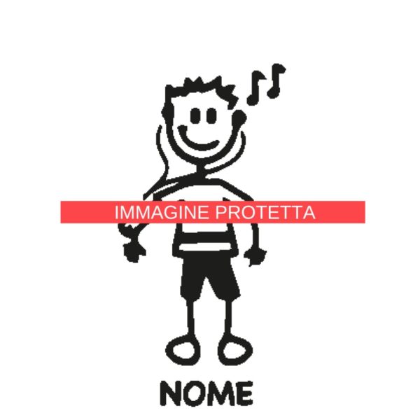 Ragazzo E Ragazza 6 Adesivi Famiglia - Ragazzo Ragazza