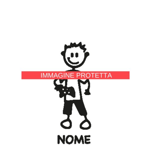 Ragazzo E Ragazza 7 Adesivi Famiglia - Ragazzo Ragazza