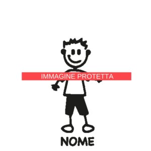 Ragazzo E Ragazza 9 Adesivi Famiglia - Ragazzo Ragazza