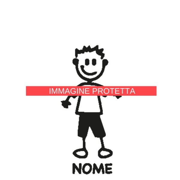 Ragazzo E Ragazza 9 Adesivi Famiglia - Ragazzo Ragazza